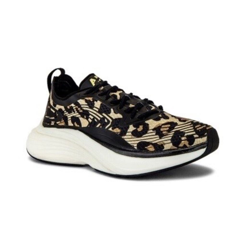 Athletic Propulsion Labs (Apl) Streamline Sneakers Leopard Black Print Sz 8 New